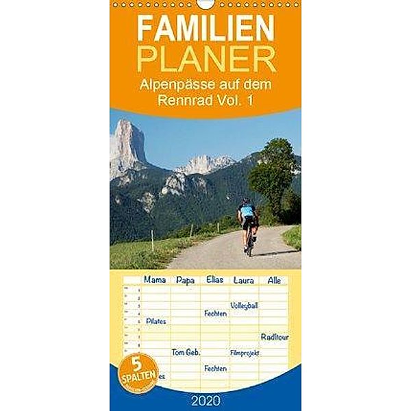 Alpenpässe auf dem Rennrad Vol. 1 - Familienplaner hoch (Wandkalender 2020 , 21 cm x 45 cm, hoch), Matthias Rotter