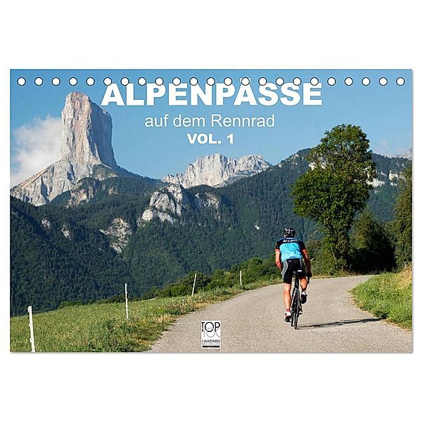 Alpenpässe auf dem Rennrad Vol. 1 (Tischkalender 2024 DIN A5 quer), CALVENDO Monatskalender, Matthias Rotter