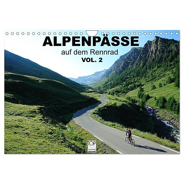 Alpenpässe auf dem Rennrad Vol. 2 (Wandkalender 2024 DIN A4 quer), CALVENDO Monatskalender, Matthias Rotter
