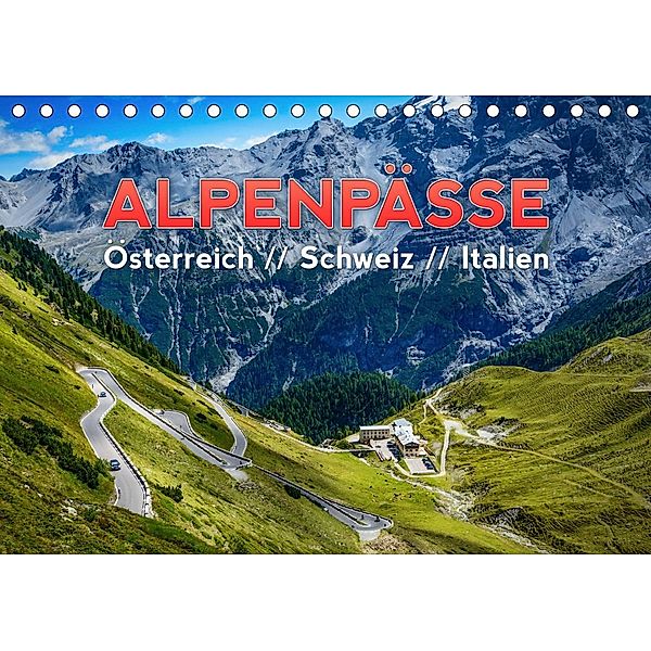 ALPENPÄSSE Österreich - Schweiz - Italien (Tischkalender 2021 DIN A5 quer), Frank Kaiser