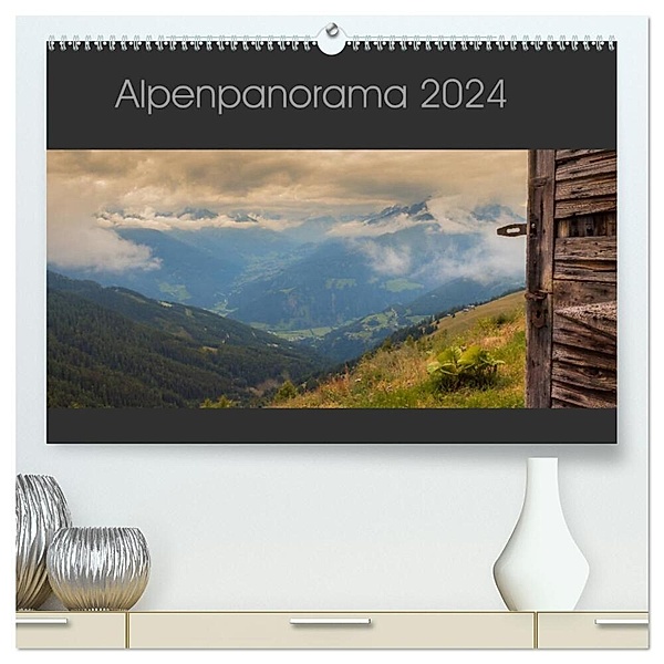 Alpenpanorama 2024 (hochwertiger Premium Wandkalender 2024 DIN A2 quer), Kunstdruck in Hochglanz, Marcus Sielaff