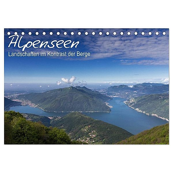 Alpensee - Landschaften im Kontrast der Berge (Tischkalender 2024 DIN A5 quer), CALVENDO Monatskalender, Juergen Schonnop