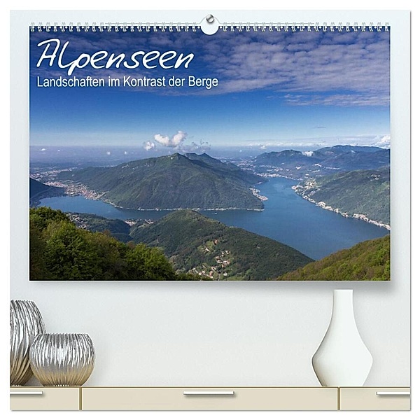 Alpensee - Landschaften im Kontrast der Berge (hochwertiger Premium Wandkalender 2024 DIN A2 quer), Kunstdruck in Hochglanz, Juergen Schonnop