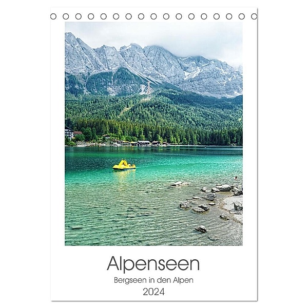 Alpenseen (Tischkalender 2024 DIN A5 hoch), CALVENDO Monatskalender, Franziska Petersen