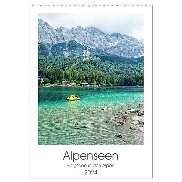 Alpenseen (Wandkalender 2024 DIN A2 hoch), CALVENDO Monatskalender, Franziska Petersen