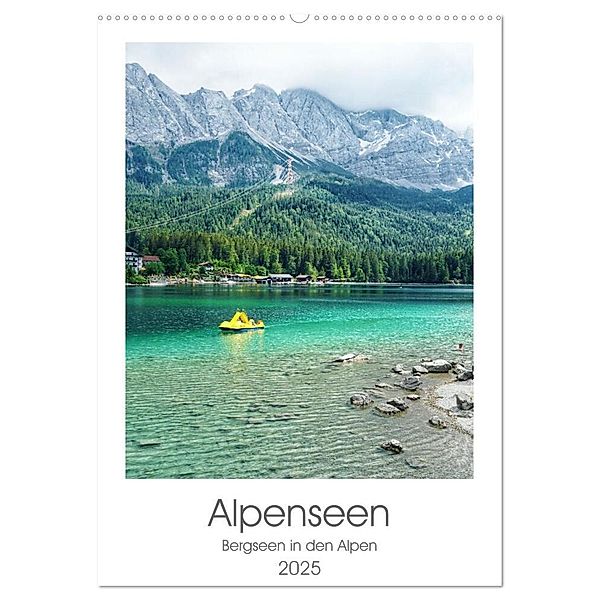 Alpenseen (Wandkalender 2025 DIN A2 hoch), CALVENDO Monatskalender, Calvendo, Franziska Petersen