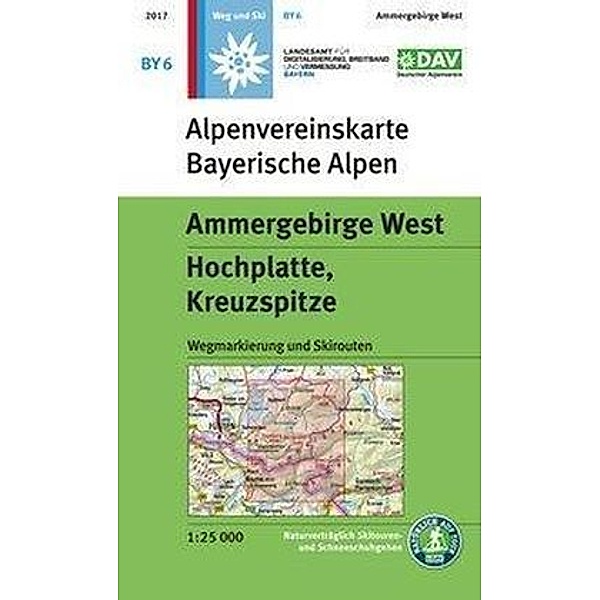 Alpenvereinskarte Ammergebirge West, Hochplatte, Kreuzspitze
