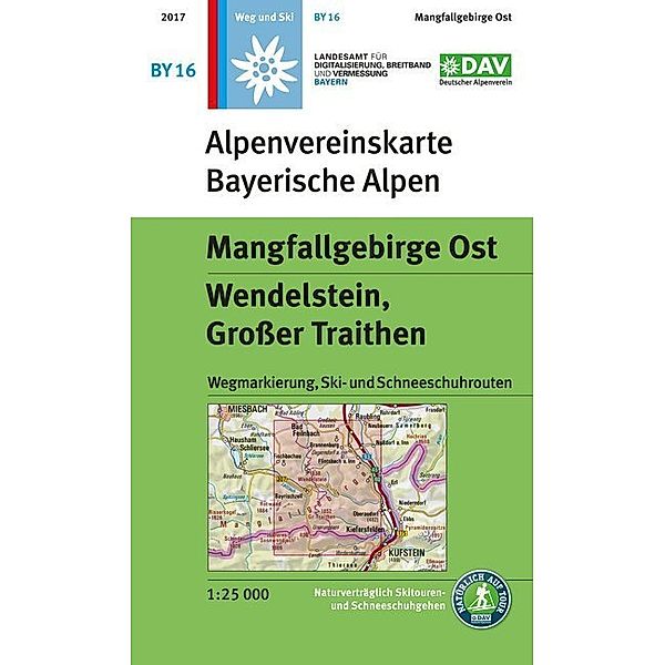 Alpenvereinskarte Mangfallgebirge Ost, Wendelstein, Grosser Traithen