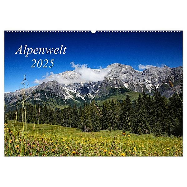 Alpenwelt 2025 (Wandkalender 2025 DIN A2 quer), CALVENDO Monatskalender, Calvendo, Nailia Schwarz