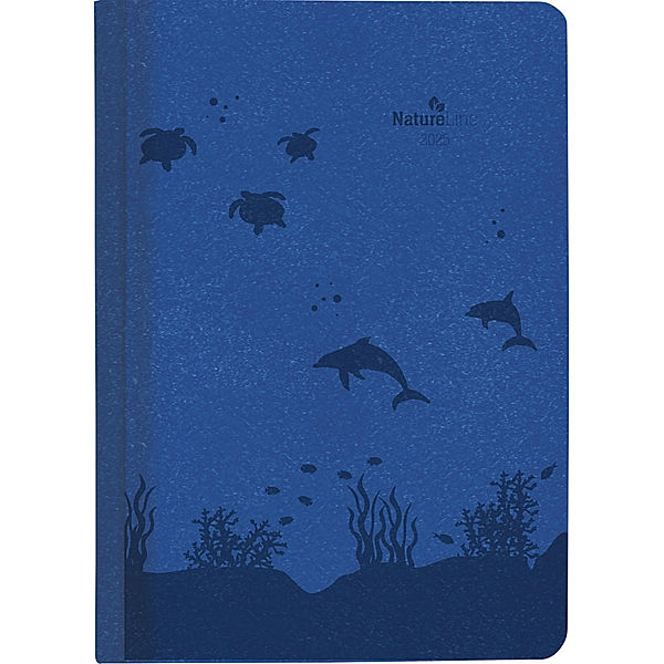 Alpha Edition - Buchkalender Nature Line Ocean 2025 Taschenkalender, 15x21cm, Kalender mit 416 Seiten, Notizbereich, Adressteil, Monatsübersicht und internationales Kalendarium