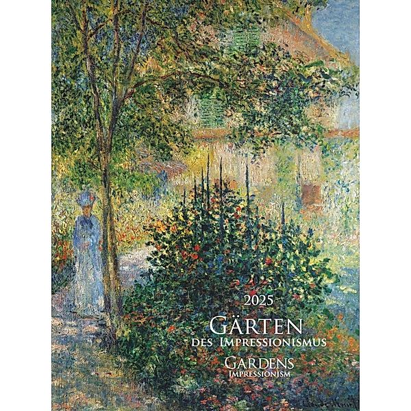 Alpha Edition - Gärten des Impressionismus 2025 Bildkalender, 42x56cm, Kalender mit hochwertigen Kunstabbildungen für jeden Monat, internationales Kalendarium, Werke vieler Künstler