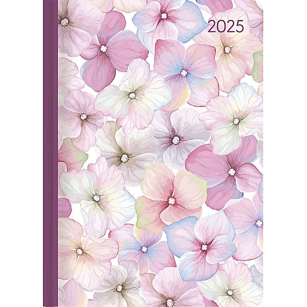 Alpha Edition - Ladytimer Blossoms 2025 Taschenkalender, 10,7x15,2cm, Kalender mit 192 Seiten, Notizmöglichkeiten nach jedem Tag, Mondphasen und internationales Kalendarium