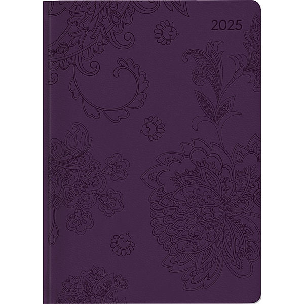 Alpha Edition - Ladytimer Deluxe Purple 2025, 10,7x15,2cm, Kalender mit 192 Seiten, Notizmöglichkeiten nach jeden Tag, 1 Woche auf 2 Seiten, Kalenderwochen und internationales Kalendarium