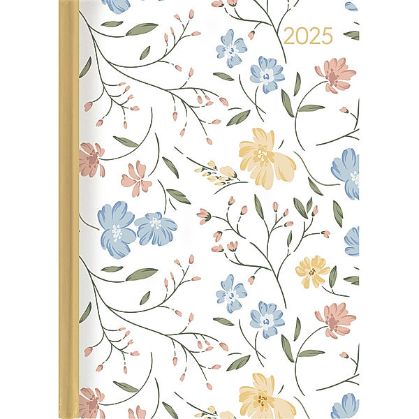 Alpha Edition - Ladytimer Flower Love 2025 Taschenkalender, 10,7x15,2cm, Kalender mit 192 Seiten, Notizmöglichkeiten, Bucket List, Mondphasen und internationales Kalendarium