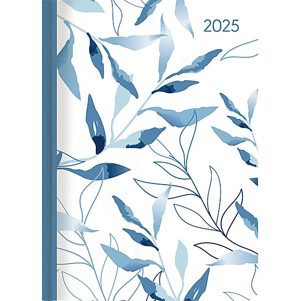 Alpha Edition - Ladytimer Leaves 2025 Taschenkalender, 10,7x15,2cm, Kalender mit 192 Seiten, Notizmöglichkeiten nach jedem Tag, Mondphasen und internationales Kalendarium