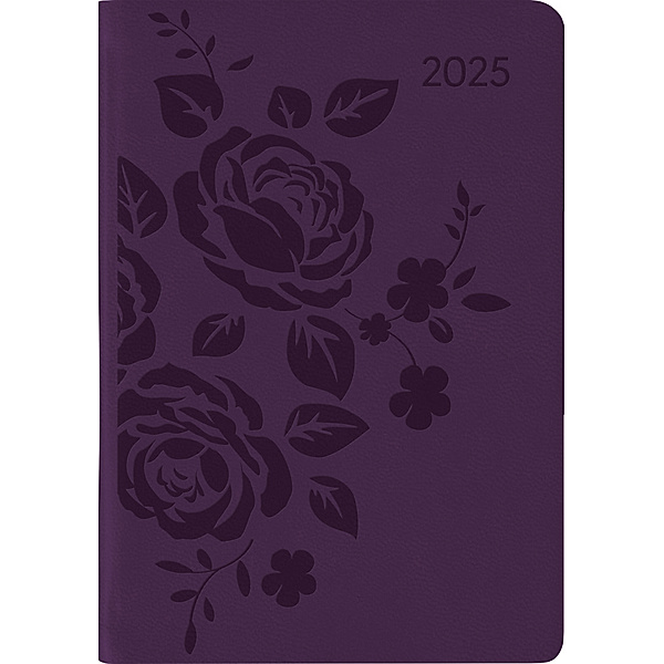 Alpha Edition - Ladytimer Mini Deluxe Purple 2025 Taschenkalender, 8x11,5cm, Kalender mit 144 Seiten,mit einem Info- und Adressteil im handlichen Miniformat, Mondphasen, internationales Kalendarium