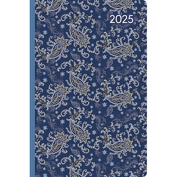 Alpha Edition - Ladytimer Mini Paisley 2025 Taschenkalender, 8x11,5cm, Kalender mit 144 Seiten, Kalender mit einem Info- und Adressteil im handlichen Miniformat, Wochenübersicht auf 2 Seiten