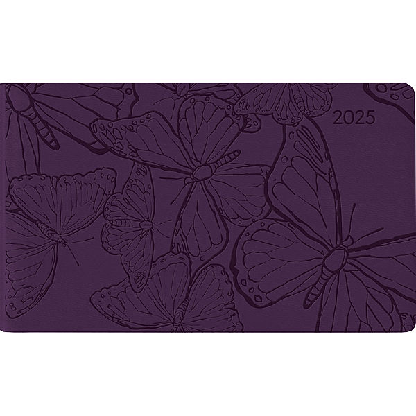 Alpha Edition - Ladytimer TO GO Deluxe Purple 2025 Taschenkalender, 15,3x8,7cm, Kalender mit 128 Seiten, mit Platz für Notizen, Monatsübersicht, internationales Kalendarium