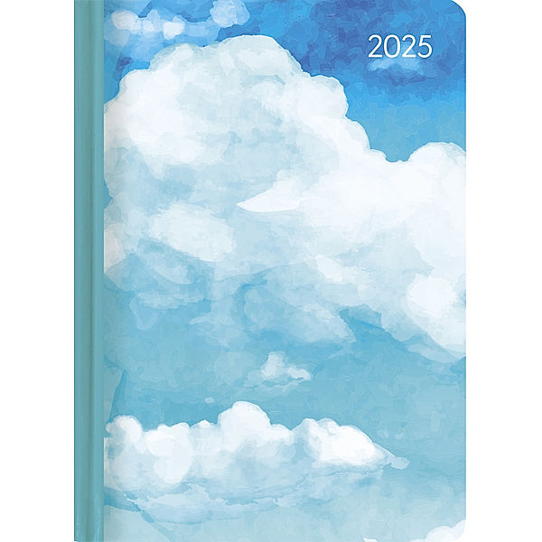 Alpha Edition - Minitimer Style Wolkenspiel 2025 Taschenkalender, 10,7x15,2cm, Kalender mit 192 Seiten, Notizbereich, Adressteil, Monatsübersicht und internationales Kalendarium