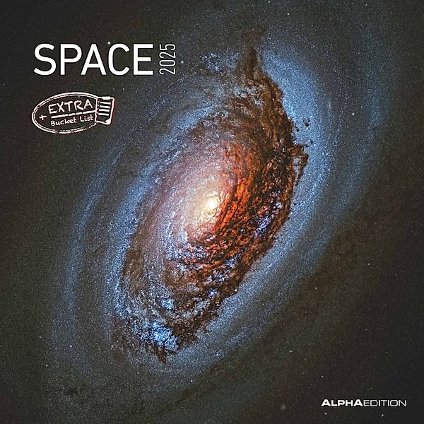 Alpha Edition - Space 2025 Broschürenkalender, 30x30cm, Wandkalender mit Platz für Notizen und Termine, Motive aus der Galaxie, Monatsübersicht und Ferientermine DE/AT/CH