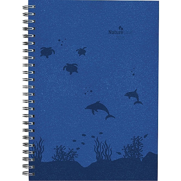 Alpha Edition - Wochenplaner Nature Line Ocean 2025 Taschenkalender, 15x21cm, Kalender mit 128 Seiten, Notizbereich, Adressteil, Monatsübersicht und internationales Kalendarium