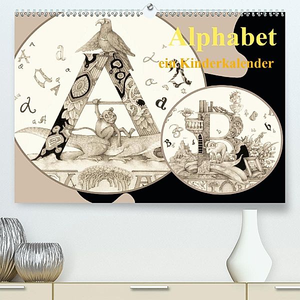 Alphabet. Ein Kinderkalender. (Premium-Kalender 2020 DIN A2 quer), Kateryna Yerokhina