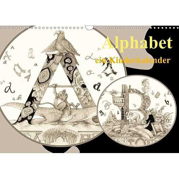 Alphabet. Ein Kinderkalender. (Wandkalender 2023 DIN A3 quer), Kateryna Yerokhina