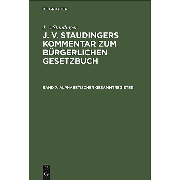 Alphabetischer Gesammtregister