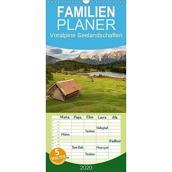 Alpine Seelandschaften - Familienplaner hoch (Wandkalender 2020 , 21 cm x 45 cm, hoch), Christian Bremser