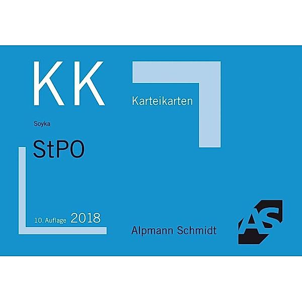 Alpmann-Cards, Karteikarten (KK): Karteikarten StPO, Martin Soyka