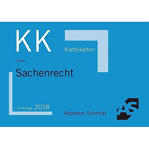 Alpmann-Cards, Karteikarten (KK): Sachenrecht, Jan S. Lüdde