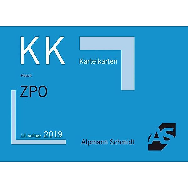 Alpmann-Cards, Karteikarten (KK): ZPO, Claudia Haack