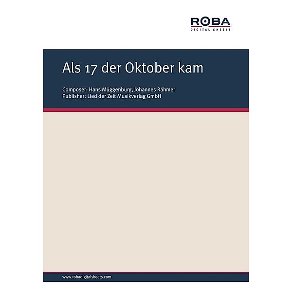 Als 17 der Oktober kam, Johannes Rähmer