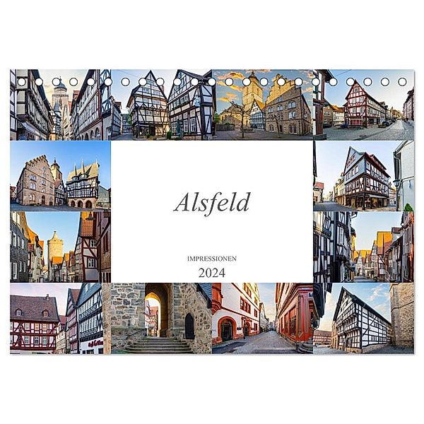 Alsfeld Impressionen (Tischkalender 2024 DIN A5 quer), CALVENDO Monatskalender, Dirk Meutzner