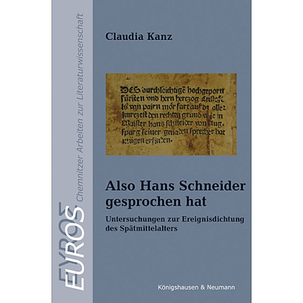 Also Hans Schneider gesprochen hat, Claudia Kanz