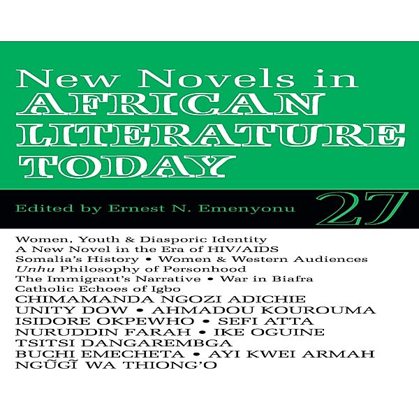 ALT 27 New Novels in African Literature Today / African Literature Today Bd.27