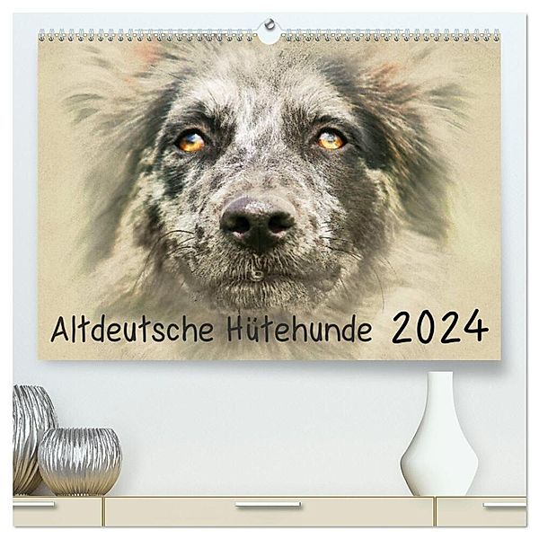 Altdeutsche Hütehunde 2024 (hochwertiger Premium Wandkalender 2024 DIN A2 quer), Kunstdruck in Hochglanz, Andrea Redecker