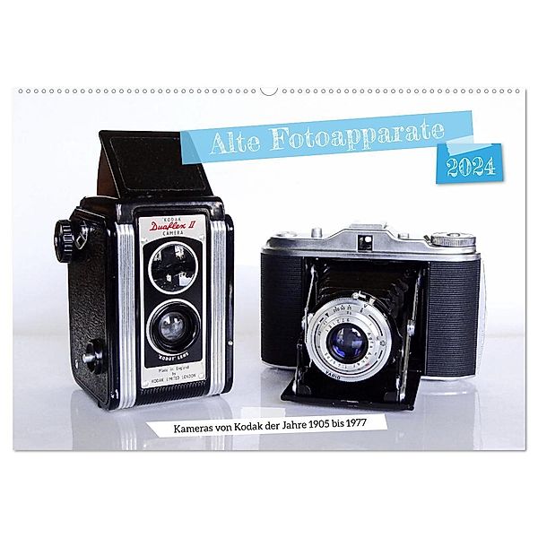 Alte Fotoapparate - Kameras von Kodak der Jahre 1905 bis 1977 (Wandkalender 2024 DIN A2 quer), CALVENDO Monatskalender, Jean-Louis Glineur