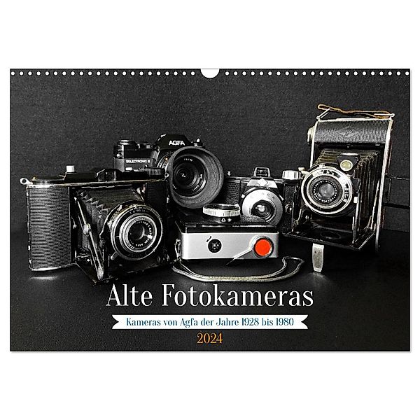 Alte Fotokameras - Kameras von Agfa der Jahre 1928 bis 1980 (Wandkalender 2024 DIN A3 quer), CALVENDO Monatskalender, Jean-Louis Glineur