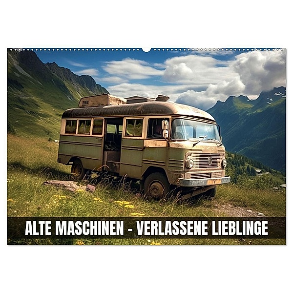Alte Maschinen - verlassene Lieblinge (Wandkalender 2024 DIN A2 quer), CALVENDO Monatskalender, Val Thoermer