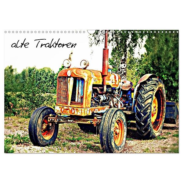 alte Traktoren (Wandkalender 2024 DIN A3 quer), CALVENDO Monatskalender, tinadefortunata