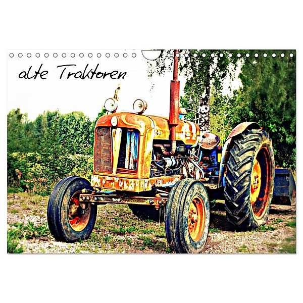 alte Traktoren (Wandkalender 2024 DIN A4 quer), CALVENDO Monatskalender, tinadefortunata