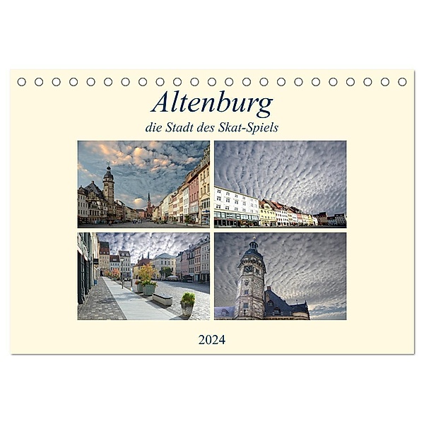 Altenburg, die Stadt des Skat-Spiels (Tischkalender 2024 DIN A5 quer), CALVENDO Monatskalender, Rufotos