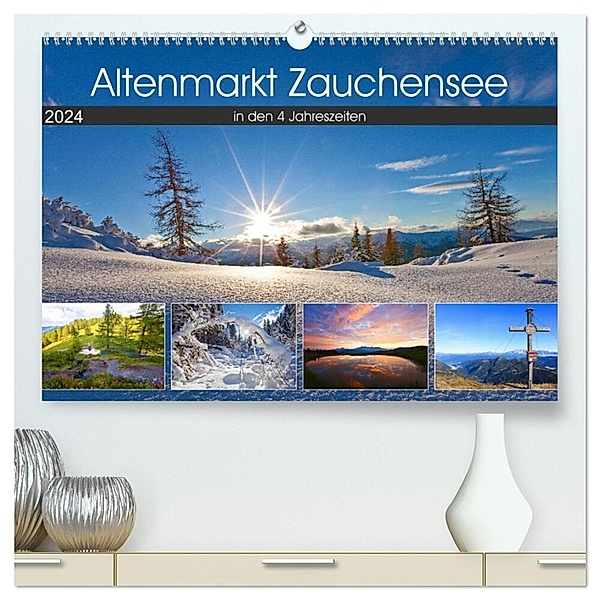 Altenmarkt Zauchensee (hochwertiger Premium Wandkalender 2024 DIN A2 quer), Kunstdruck in Hochglanz, Christa Kramer