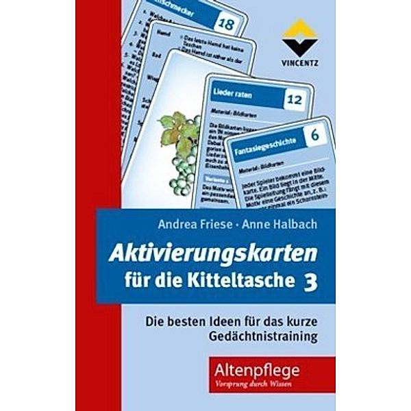 Altenpflege / Aktivierungskarten für die Kitteltasche 3. Tl.3.Tl.3, Andrea Friese, Anne Halbach