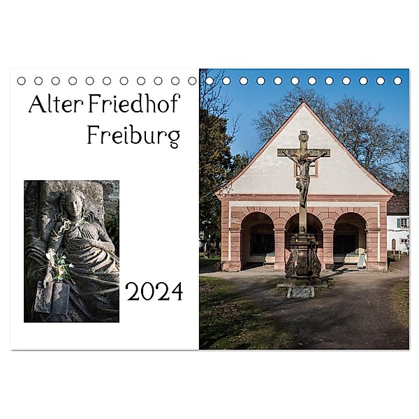 Alter Friedhof Freiburg (Tischkalender 2024 DIN A5 quer), CALVENDO Monatskalender, Joerg Muehlbacher