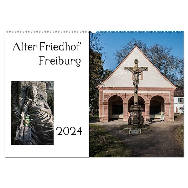 Alter Friedhof Freiburg (Wandkalender 2024 DIN A2 quer), CALVENDO Monatskalender, Joerg Muehlbacher