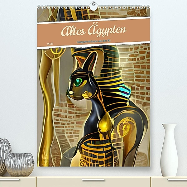 Altes Ägypten - Computerträume aus der KI (Premium, hochwertiger DIN A2 Wandkalender 2023, Kunstdruck in Hochglanz), Christine aka stine1