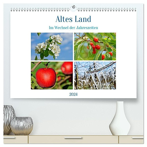 Altes Land im Wechsel der Jahreszeiten (hochwertiger Premium Wandkalender 2024 DIN A2 quer), Kunstdruck in Hochglanz, Martina Fornal