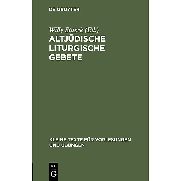 Altjüdische liturgische Gebete